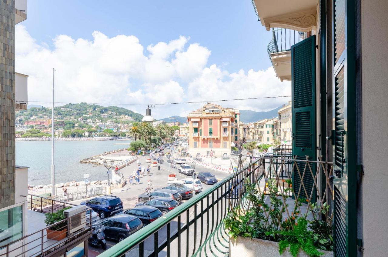 Alla Casa Rosa Al Mare- Centrale A Di Fronte Al Mare- Emozionante- Garage Privato Gratuito A 800 Mt- Aria Condizionata-Wifi Rapallo Eksteriør billede